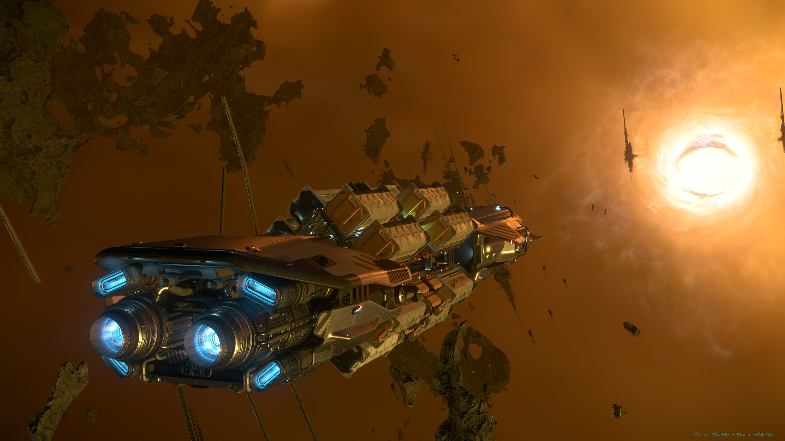 Hull-B Approaching Stanton Gateway in Pyro