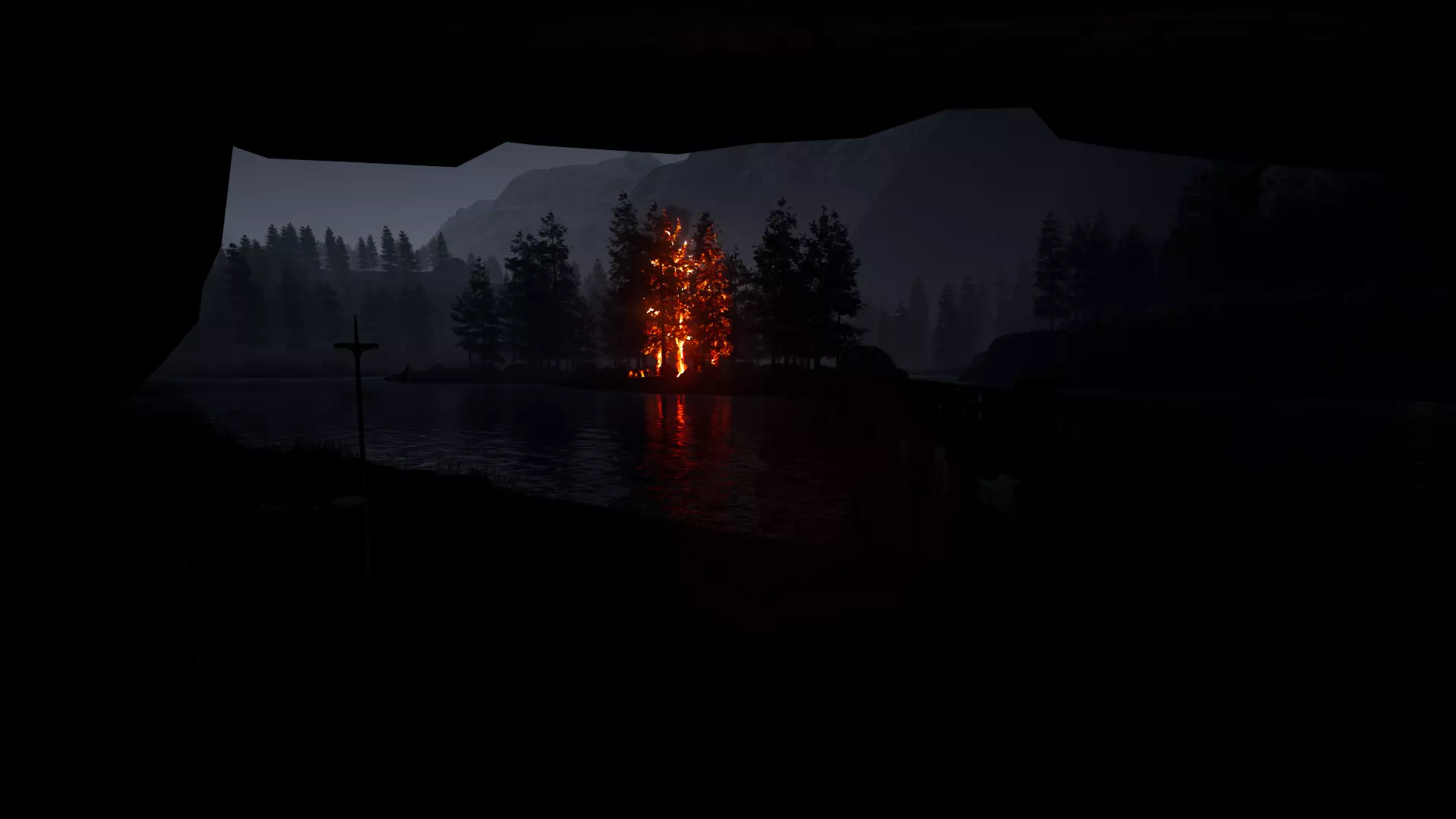 Fire on a cold Icarus night